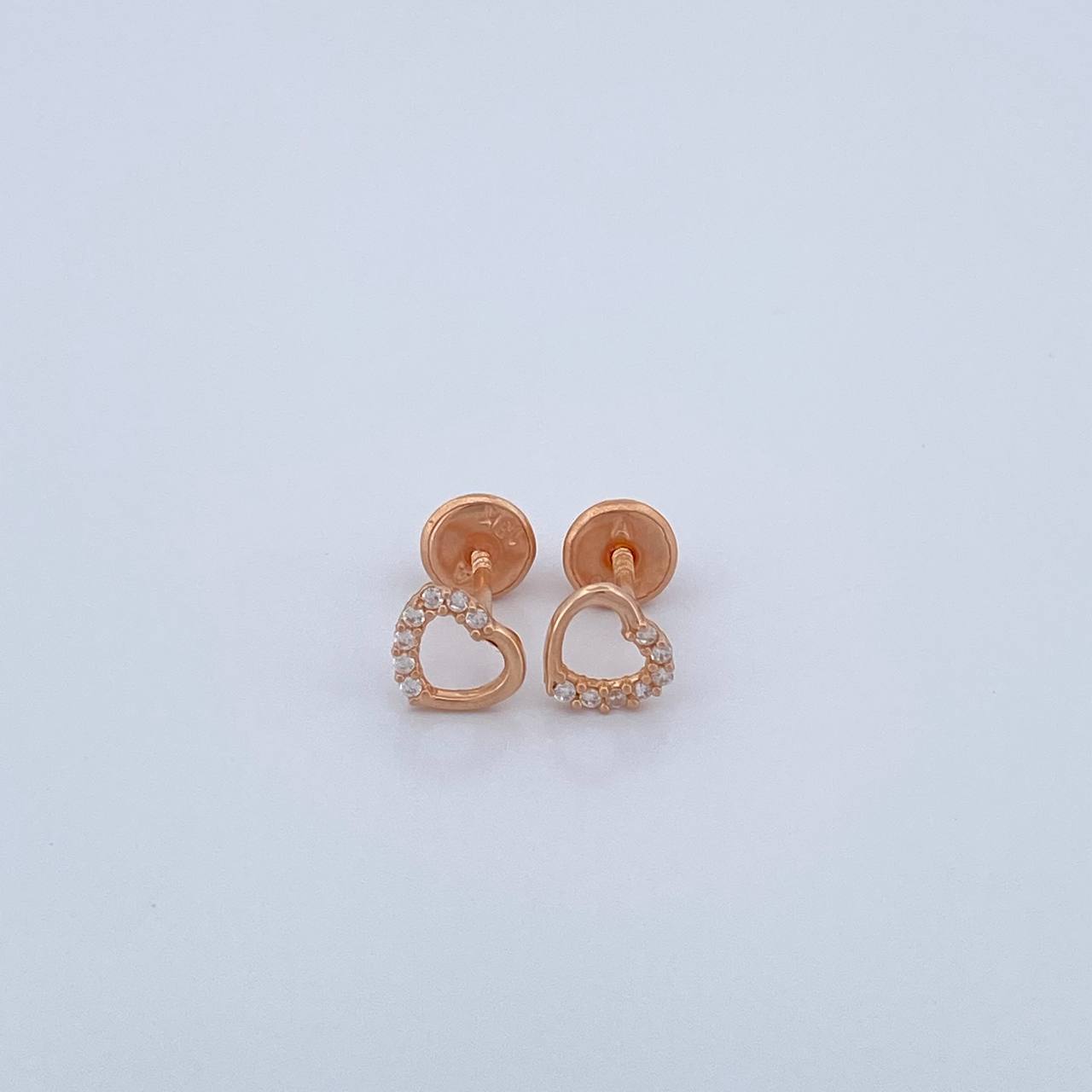Topos Silueta Corazon 0.7gr / Oro Rosa 18K %