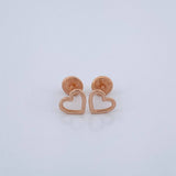 Topos Silueta Corazon 0.65gr / Oro Rosa 18K %