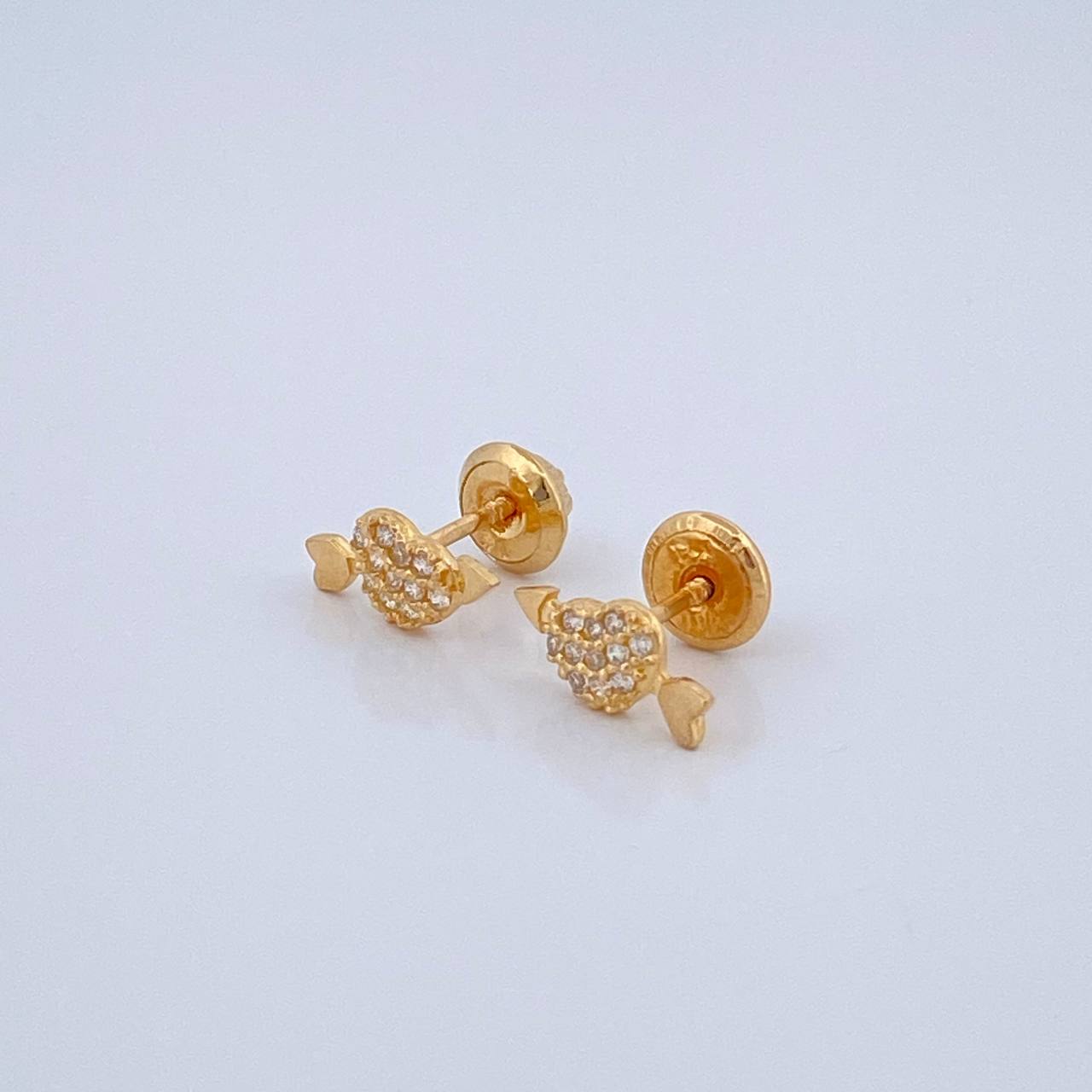 Topos Corazon Flecha 0.85gr / Oro Amarillo 18K %