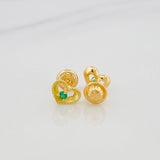 Topos Corazón Bordeado 1 g / 3.5 mm Oro Amarillo 18K