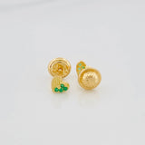 Topos Corazón Medio Destello 0.6 g / 1.25 mm Oro Amarillo 18K