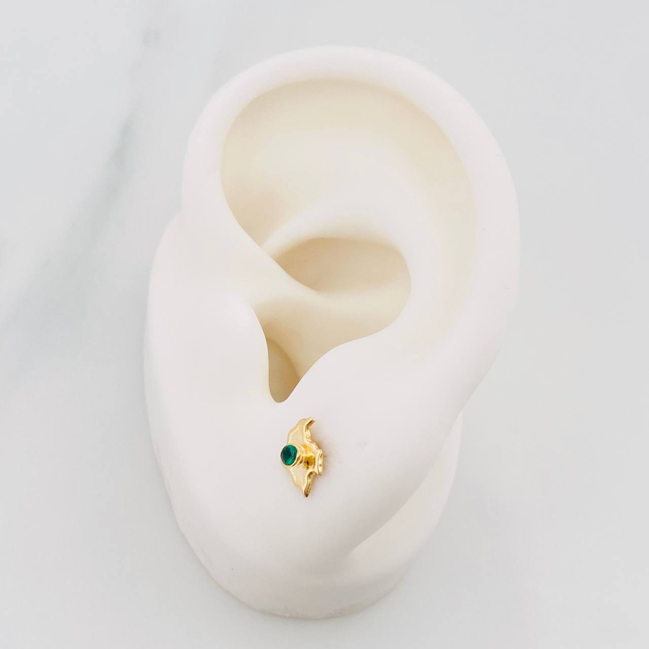 Topos Mapa De Colombia 0.7 g / 4 mm Oro Amarillo 18K