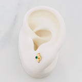 Topos Mapa De Colombia 0.7 g / 4 mm Oro Amarillo 18K