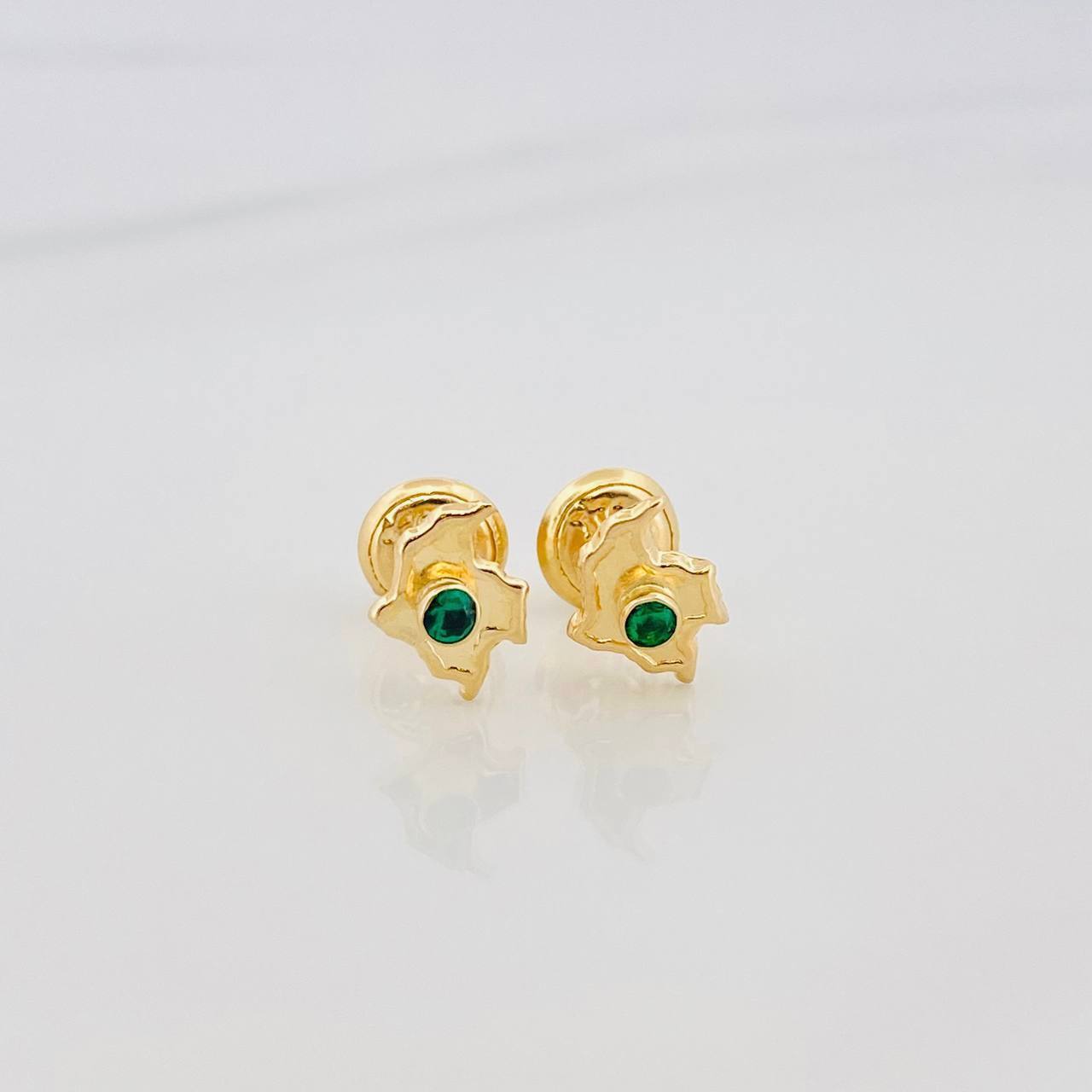 Topos Mapa De Colombia 0.7 g / 4 mm Oro Amarillo 18K
