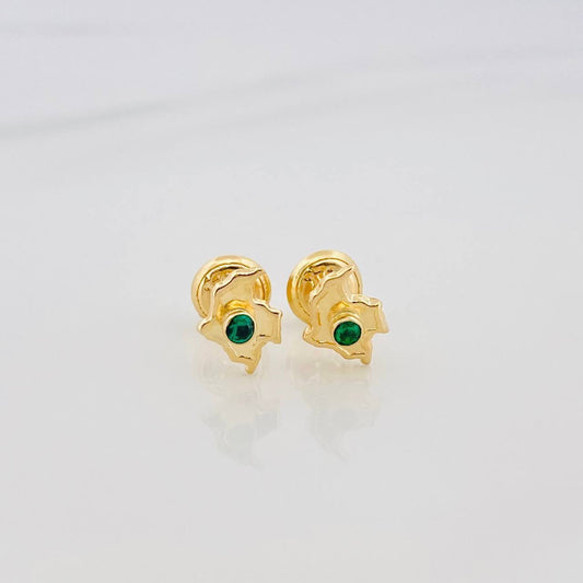 Topos Mapa De Colombia 0.7 g / 4 mm Oro Amarillo 18K