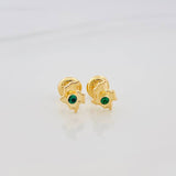 Topos Mapa De Colombia 0.7 g / 4 mm Oro Amarillo 18K