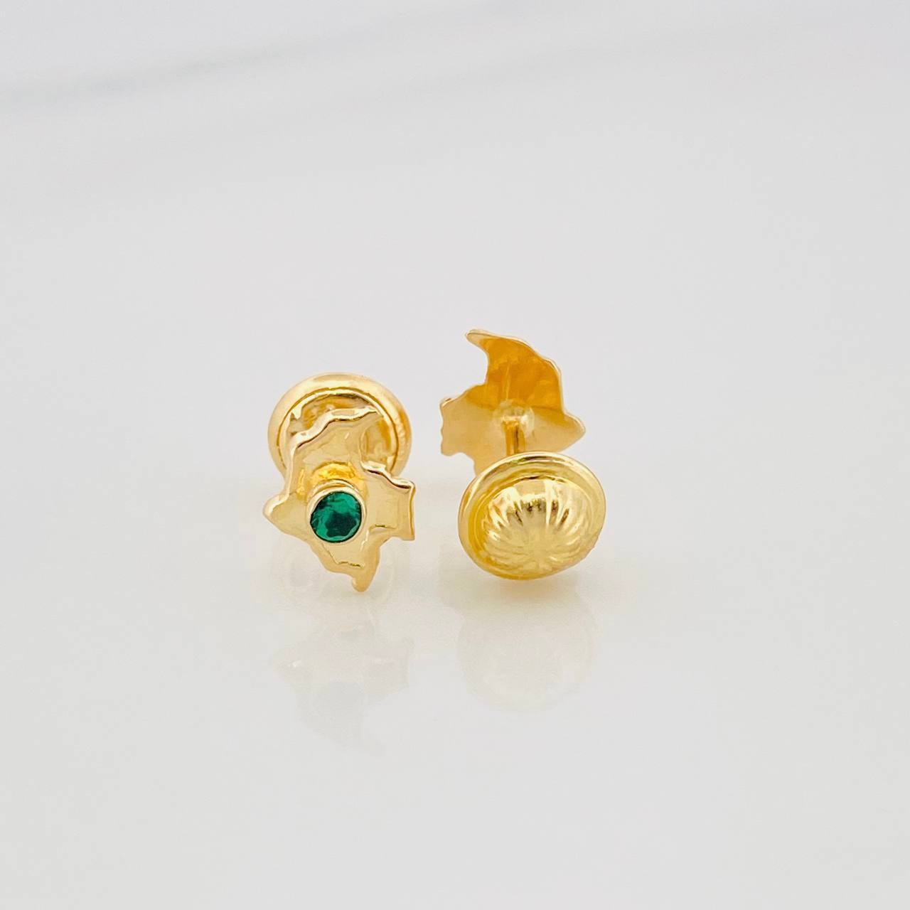Topos Mapa De Colombia 0.7 g / 4 mm Oro Amarillo 18K