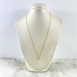 Cadena Lazo 0.95gr / 50cm + Dije Corazon Circones Blancos 0.35gr / 1.4cm Oro Amarillo (Oferta) ©