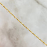 Cadena Lazo 0.95gr / 50cm + Dije Corazon Circones Blancos 0.35gr / 1.4cm Oro Amarillo (Oferta) ©