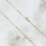 Cadena Aro Seguido 1.55gr / 50cm / 2mm Bolas Lisas Oro Amarillo +3 * (Oferta)