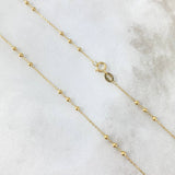 Cadena Aro Seguido 1.45gr / 40cm / 2mm Bolas Lisas Oro Amarillo +3 * (Oferta)