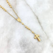 Rosario Espiga Virgen Milagrosa 11gr / 60cm / 4mm Bolas Diamantadas Oro Amarillo