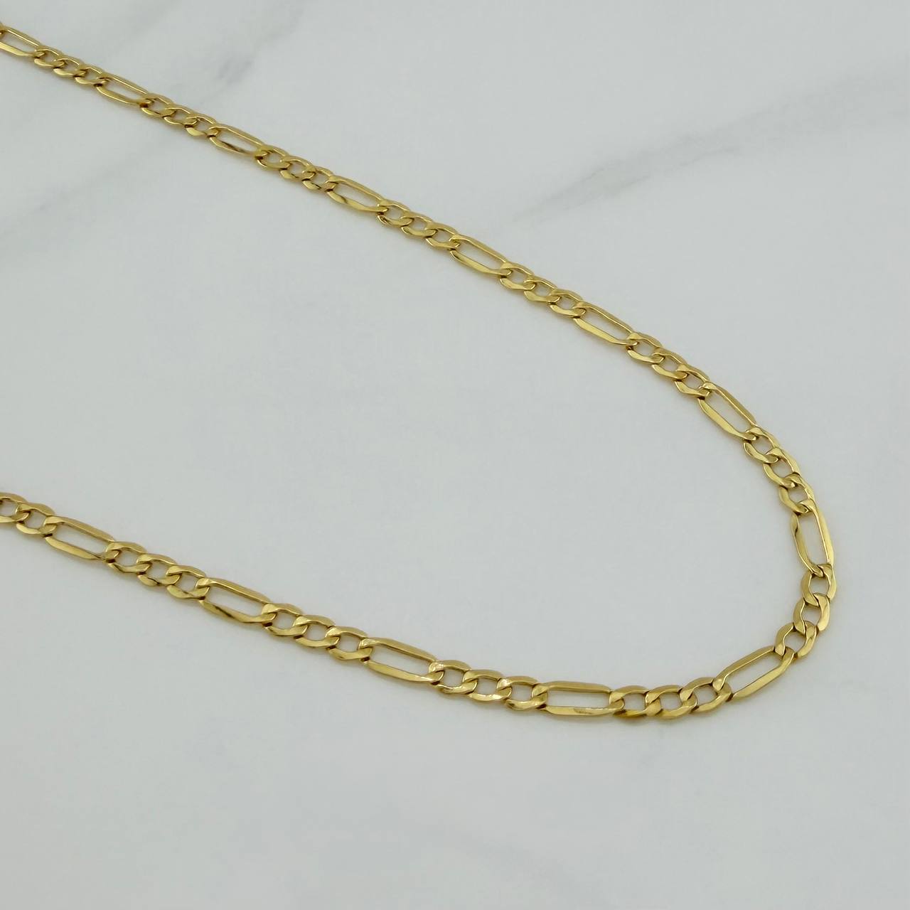 Cadena Figaro 3.2gr / 60cm / 2.5mm Oro Amarillo +1 &