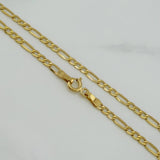 Cadena Figaro 3.2gr / 60cm / 2.5mm Oro Amarillo +1 &