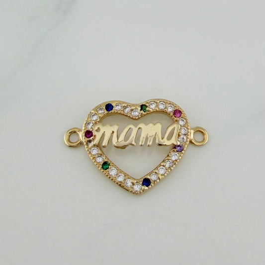 Herraje Corazón Mamá 1.2 g / 2 cm Oro Amarillo 18K