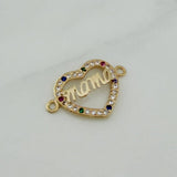 Herraje Corazón Mamá 1.2 g / 2 cm Oro Amarillo 18K