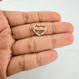 Herraje Corazón Mamá 1.2 g / 2 cm Oro Amarillo 18K