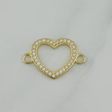 Herraje Silueta Corazón 0.9 g / 1.9 cm Oro Amarillo 18K
