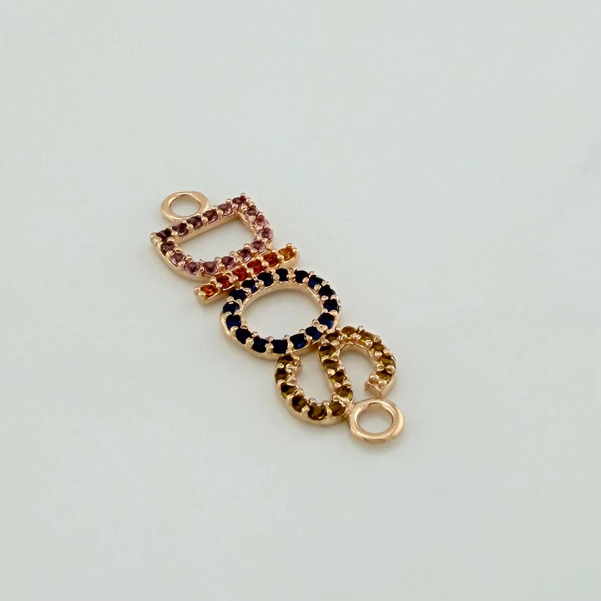 Herraje Dios 1.1 g / 2.6 cm Oro Rosa 18K