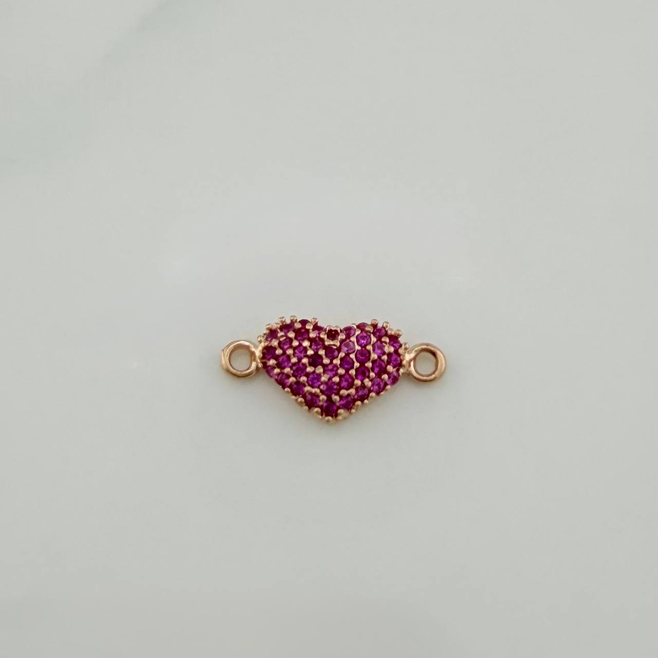 Herraje Corazón 0.8 g / 1.5 cm Oro Rosa 18K
