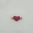 Herraje Corazón 0.8 g / 1.5 cm Oro Rosa 18K