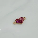 Herraje Corazón 0.8 g / 1.5 cm Oro Rosa 18K