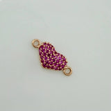 Herraje Corazón 0.8 g / 1.5 cm Oro Rosa 18K