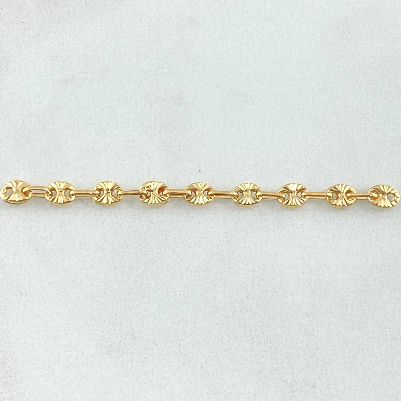 Herraje Retazo GC 9 Eslabones 0.7gr / 5.8cm / 3.4mm Oro Amarillo 18K
