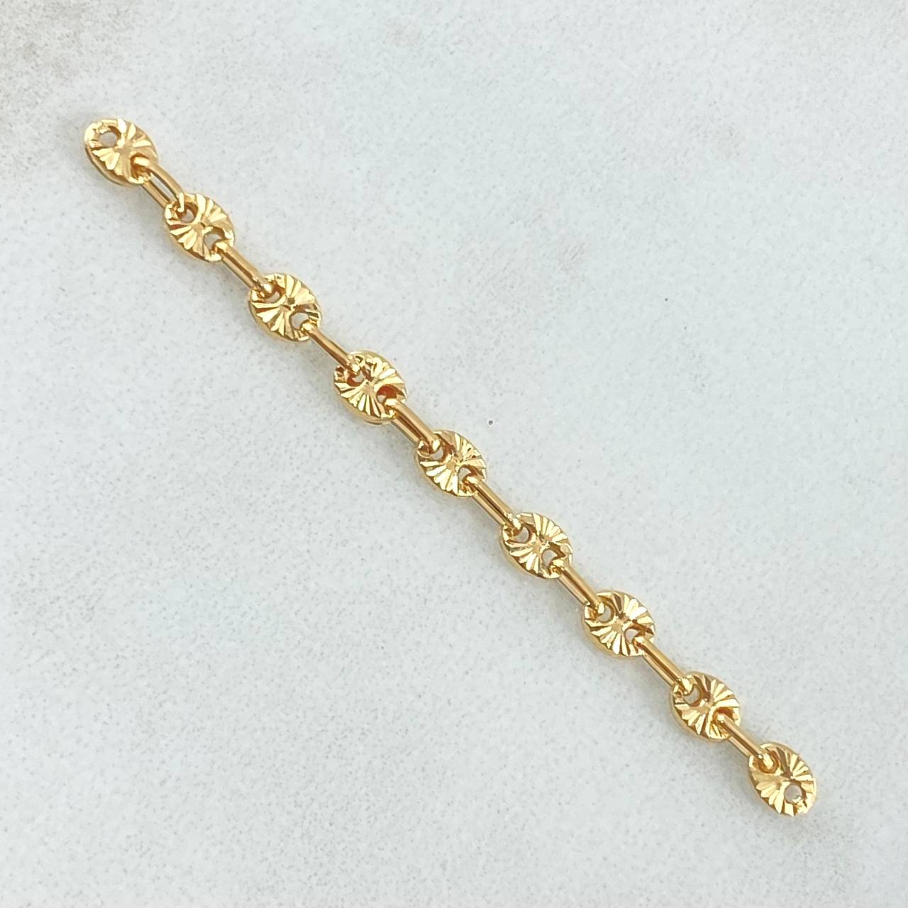 Herraje Retazo GC 9 Eslabones 0.7gr / 5.8cm / 3.4mm Oro Amarillo 18K