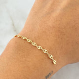 Herraje Retazo GC 9 Eslabones 0.7gr / 5.8cm / 3.4mm Oro Amarillo 18K