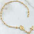 Pulso Denario Virgen Milagrosa Cruz 4.5gr / 21cm / Oro 18K