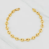 Tobillera Rustico GC 10.85g / 26cm / 8.1mm Oro Amarillo 18K