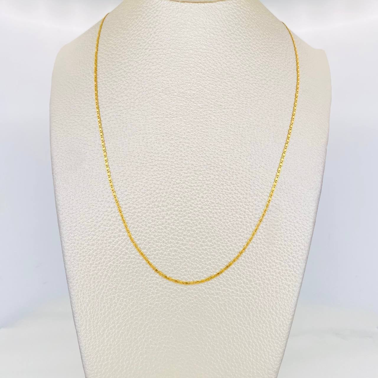 Cadena Escalera Plana 1.15g / 60cm / 1.3mm Oro Amarillo 18K