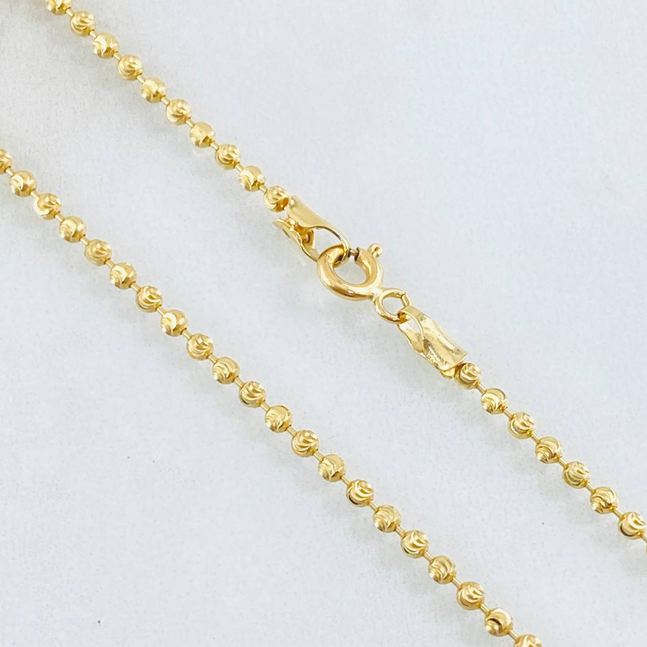 Cadena Militar Media Luna 6.35gr / 50cm / Oro Amarillo Nac.Esp. 18K ©