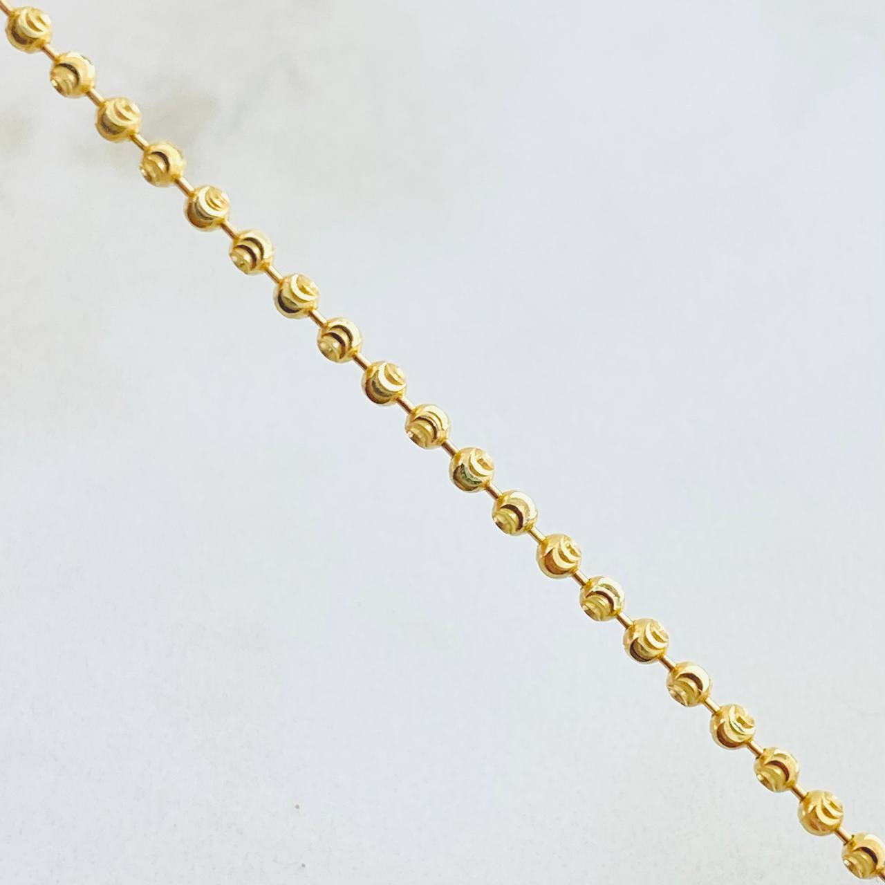 Cadena Militar Media Luna 6.35gr / 50cm / Oro Amarillo Nac.Esp. 18K ©