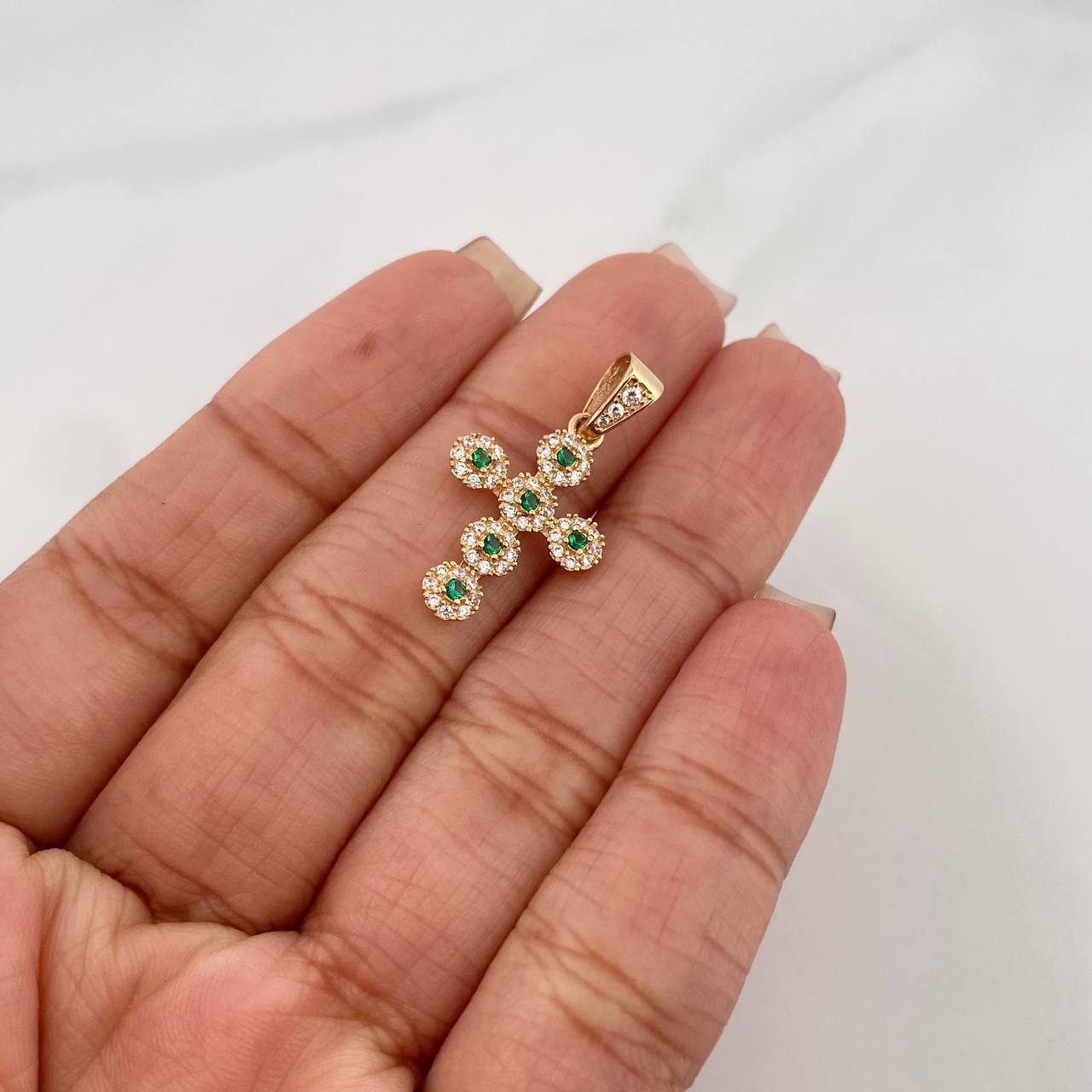 Dije Cruz Tupida 1.85 g / 3 cm Oro Amarillo 18K