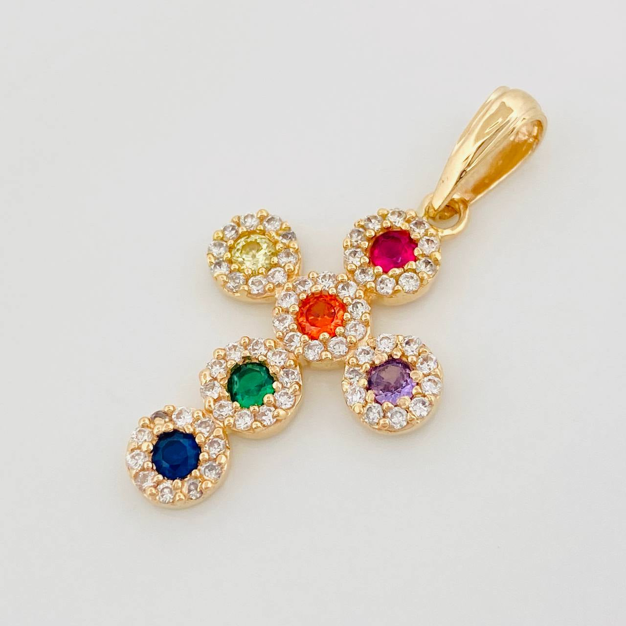 Dije Cruz Tupida 2.65 g / 3.4 cm Oro Amarillo 18K