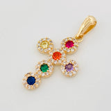 Dije Cruz Tupida 2.65 g / 3.4 cm Oro Amarillo 18K