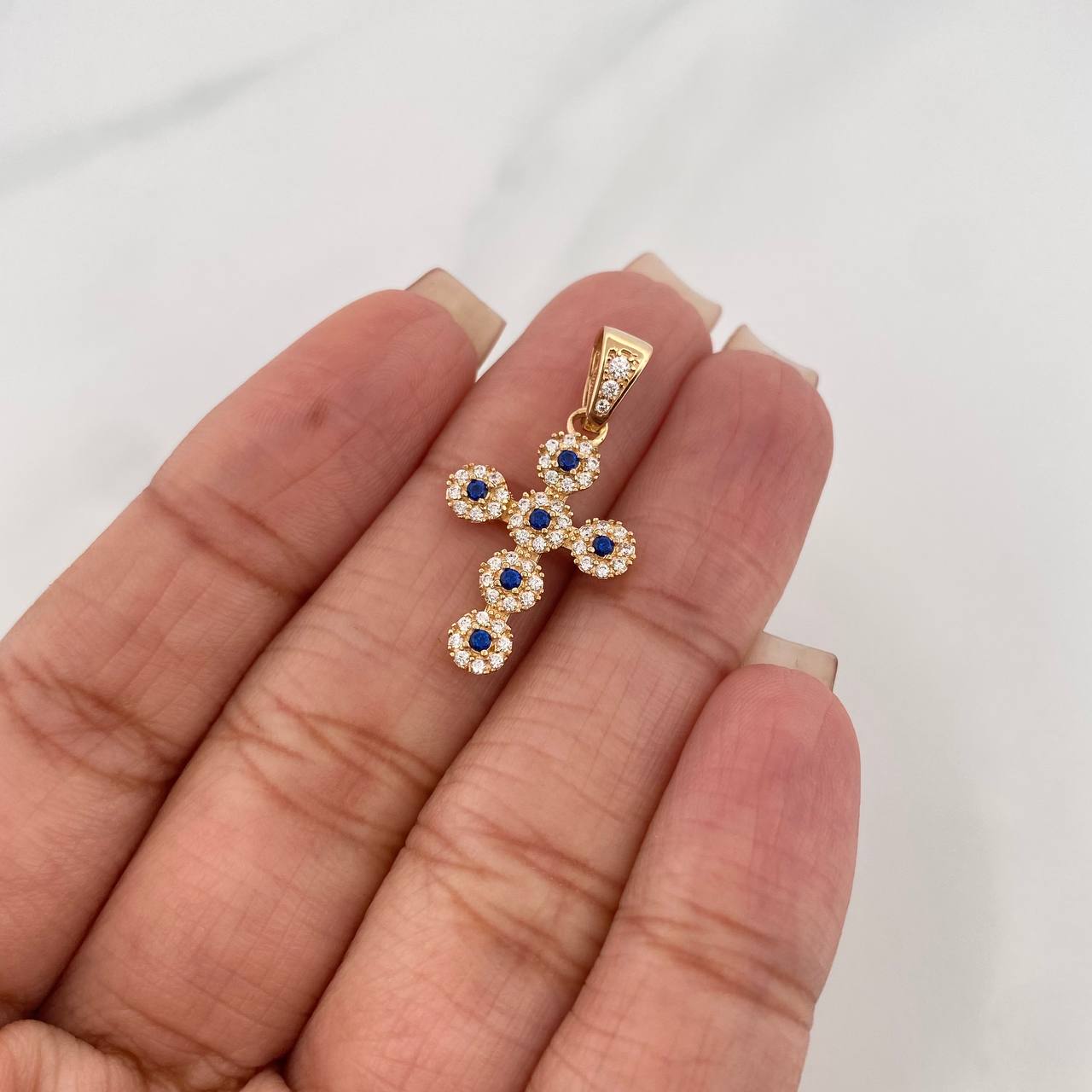Dije Cruz Tupida 1.9 g / 2.8 cm Oro Amarillo 18K