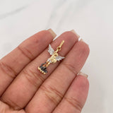 Dije San Miguel Arcangel 1.15 g / 2.05 cm Tres Oros 18K