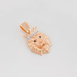 Dije León 3.2 g / 2.7 cm Dos Oros Blanco Rosa 18K