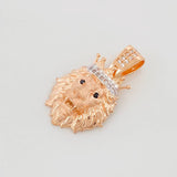 Dije León 3.2 g / 2.7 cm Dos Oros Blanco Rosa 18K