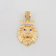 Dije León 3.2 g / 2.6 cm Dos Oros Amarillo Blanco 18K