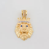 Dije León 3.2 g / 2.6 cm Dos Oros Amarillo Blanco 18K