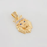 Dije León 3.2 g / 2.6 cm Dos Oros Amarillo Blanco 18K