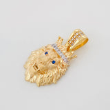Dije León 3.2 g / 2.6 cm Dos Oros Amarillo Blanco 18K
