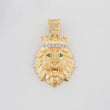 Dije León 3 g / 2.7 cm Dos Oros Amarillo Blanco 18K