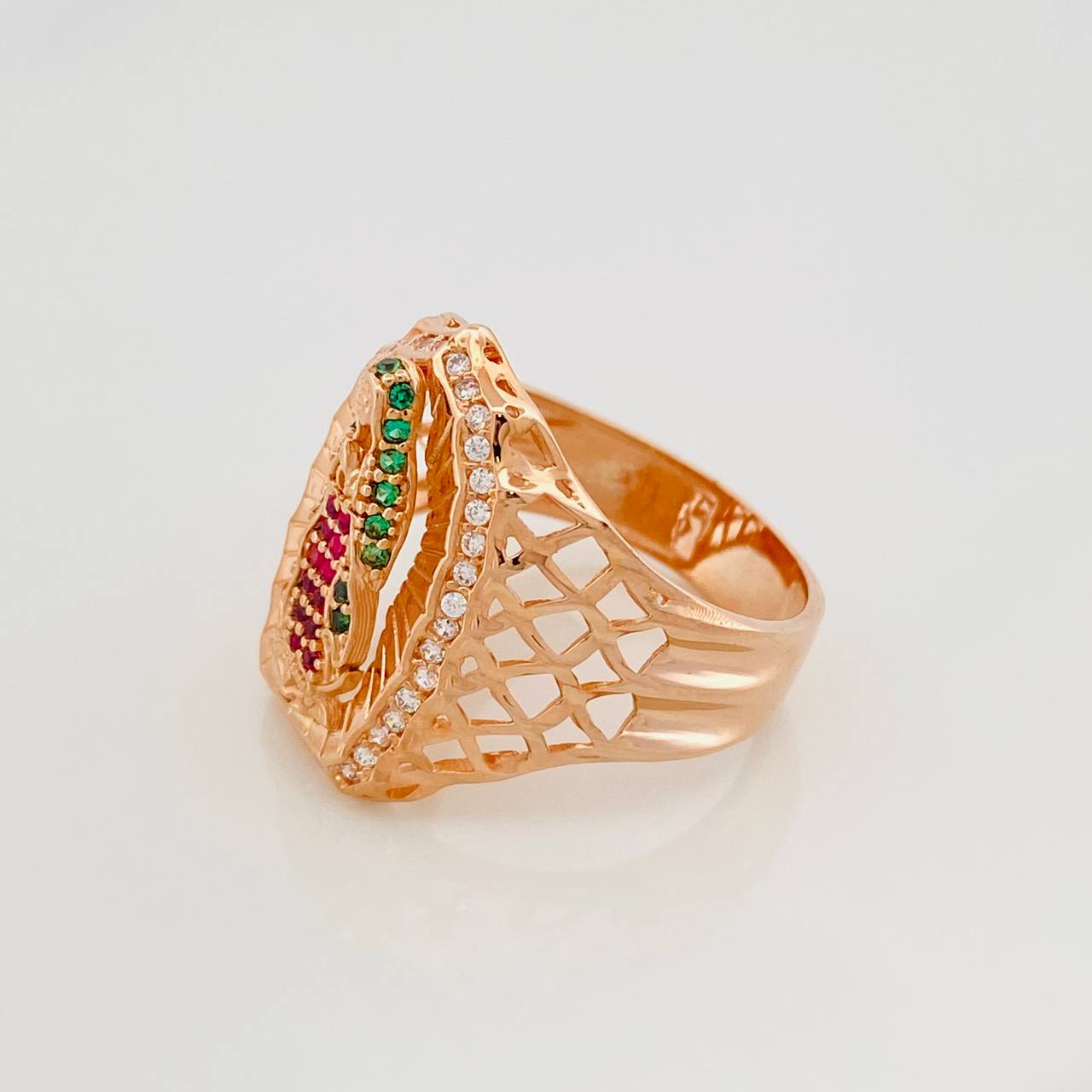 Anillo Virgen De Guadalupe 4.9 g / T7 Oro Rosa 18K