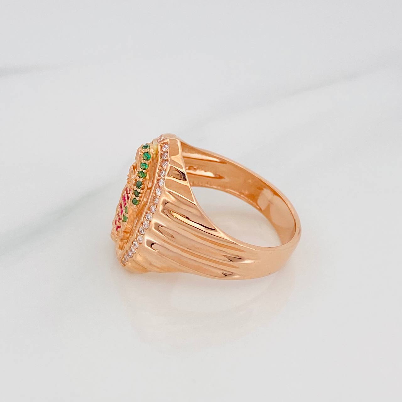 Anillo Virgen De Guadalupe 6.7 g / T9 1/2 Oro Rosa 18K
