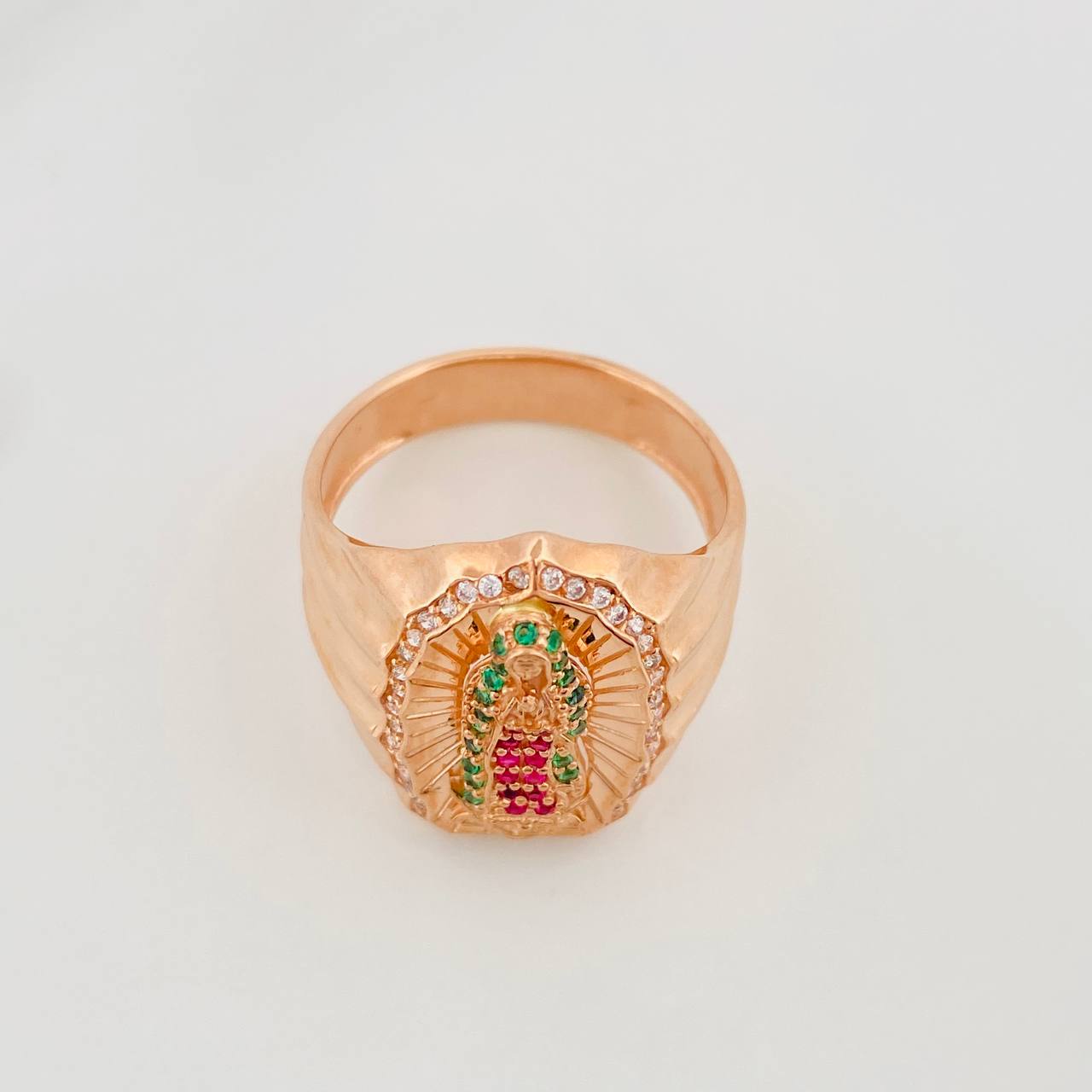 Anillo Virgen De Guadalupe 6.7 g / T9 1/2 Oro Rosa 18K